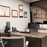 Office tour doctor's desk - Surgical Arts of Boca Raton