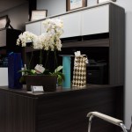 Office tour staff desk - Surgical Arts of Boca Raton